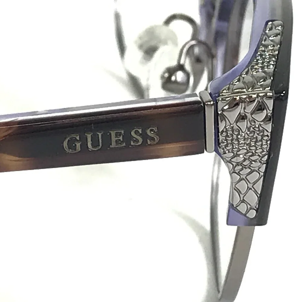 Guess Eyeglasses Frames GU2590 056 Brown Grey Purple Round Cat Eye 52-17-135
